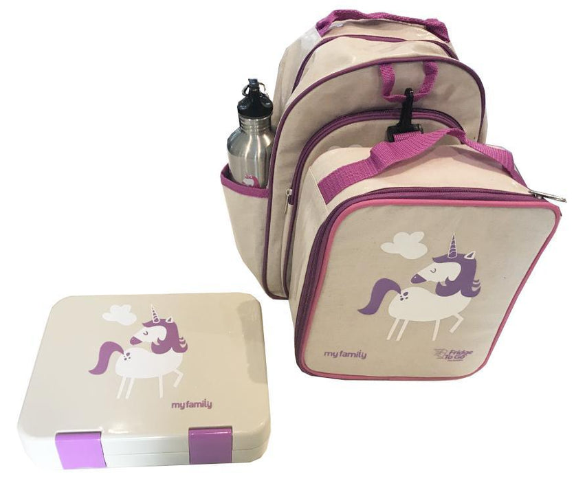My Family Unicorn Purple Toddler Backpack - Teach Fun Oz Resources