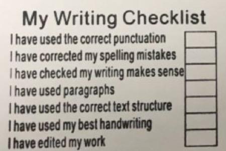 My Writing Checklist Large - Teacher Stamp - black ink - Teach Fun Oz Resources