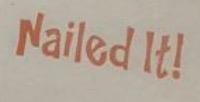 Nailed It - Teacher Stamp Small Rectangular - orange ink - Teach Fun Oz Resources