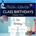QLD Font Class Birthdays Chart Display Fresh Waves Beach Theme Classroom Decor - Teach Fun Oz Resources
