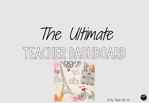 Riding in Paris - Ultimate Teacher Dashboard Editable Daily Agenda Slides and Timers - Teach Fun Oz Resources