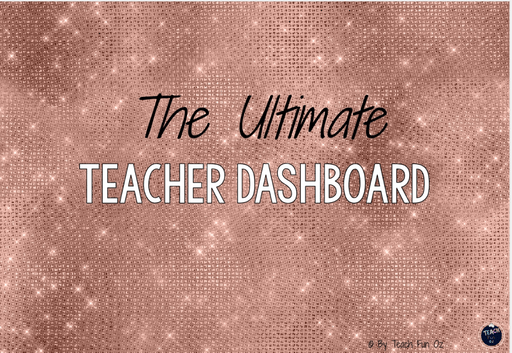 Rose Gold Ultimate Teacher Dashboard Editable Daily Agenda Slides and Timers - Teach Fun Oz Resources