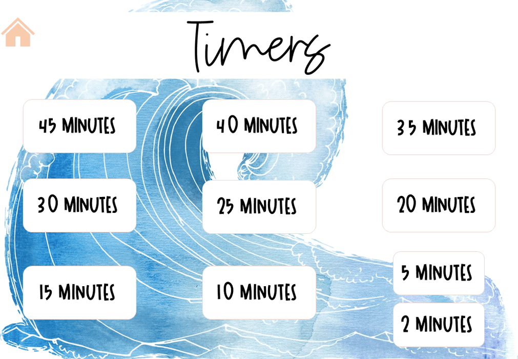 Waves Ultimate Teacher Dashboard Editable Daily Agenda Slides and Timers - Teach Fun Oz Resources